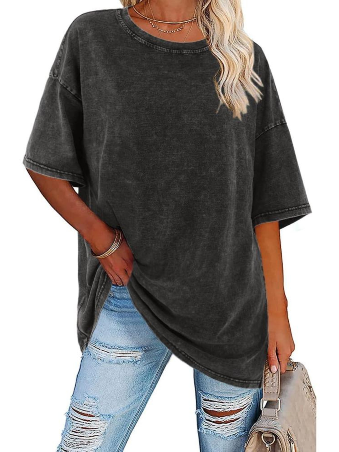 Kvinders T-Shirt | Oversized Vintage Vask