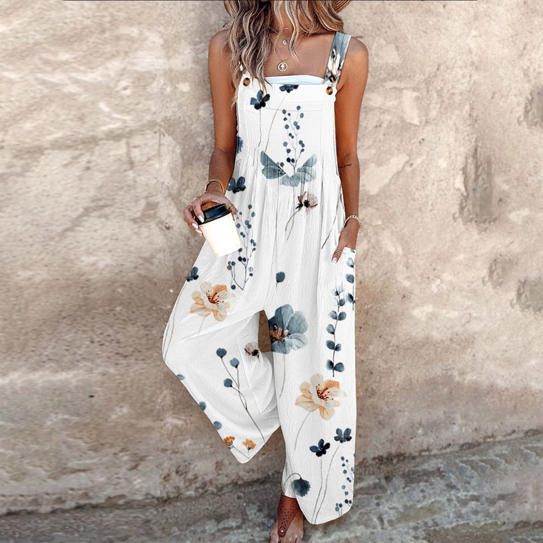 Kvinders Bredbenet Jumpsuit | Uden Ærmer