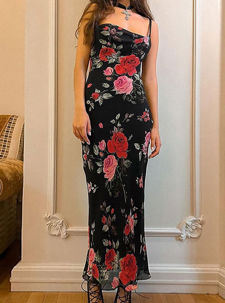 Kvindernes Blomster Maxi Kjole | Casual