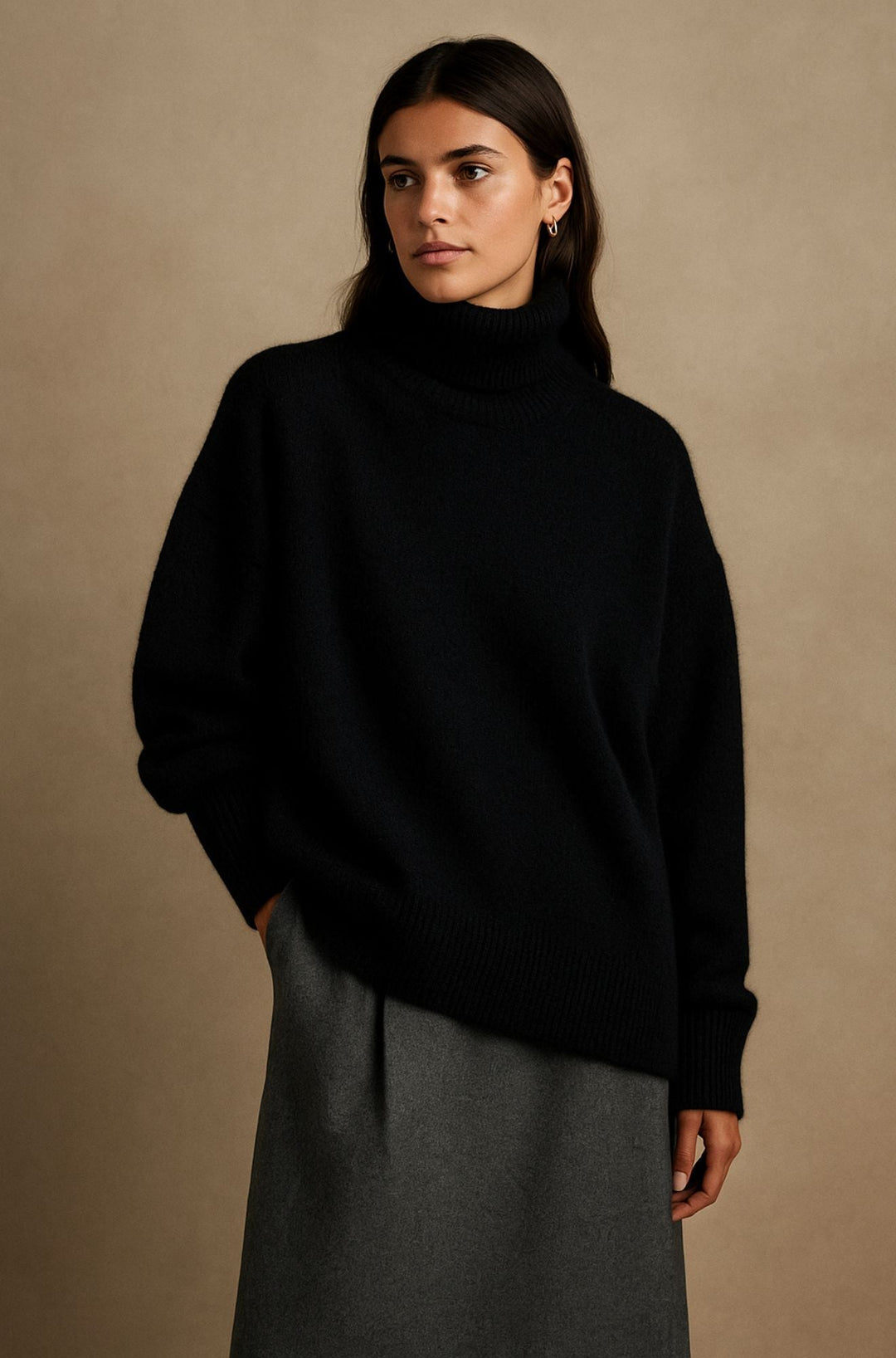 Kvinders Sweater | Høj Turtleneck Krave