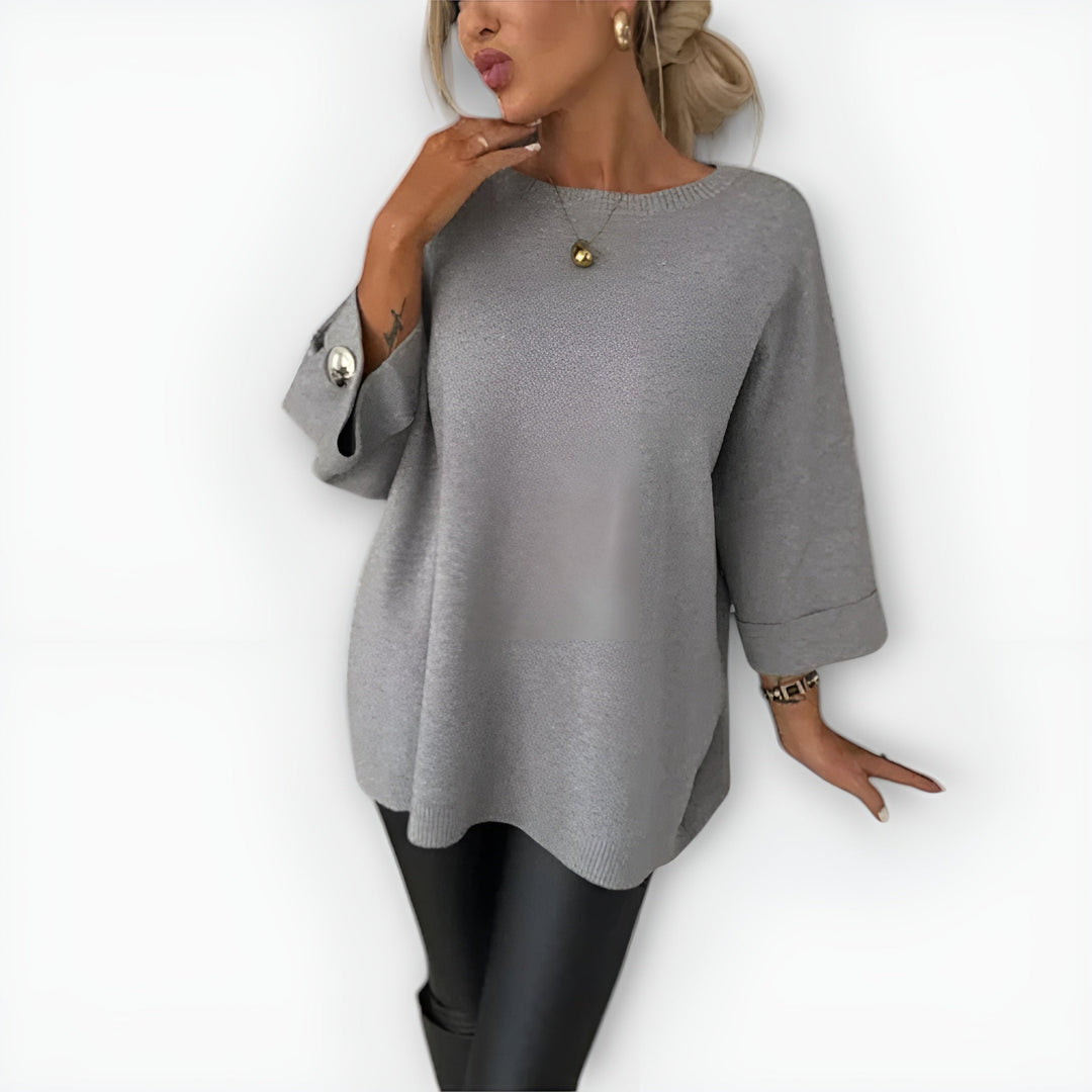 Kvinders Sweater | Oversized Trekvart Ærme
