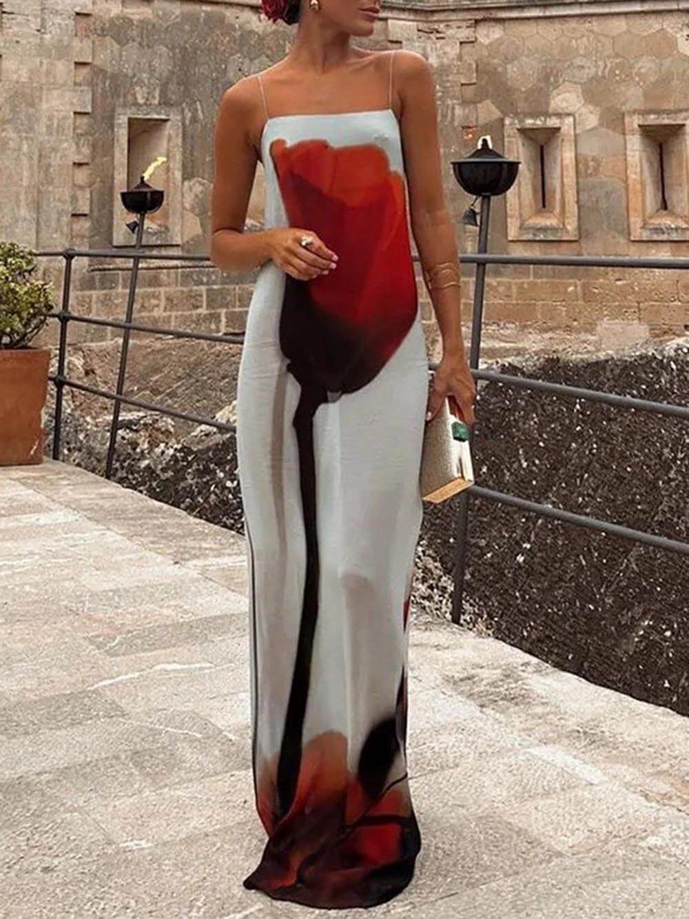 Kvinders Maxi Sommerkjole | Casual Print