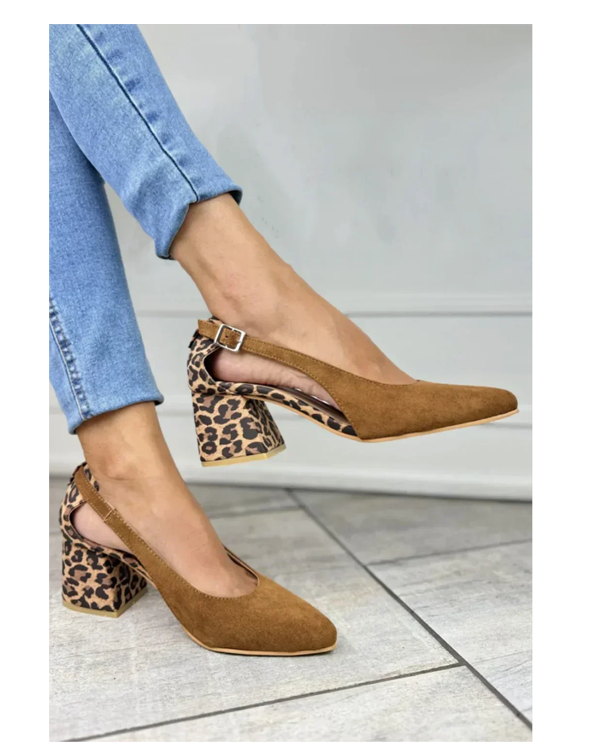 Blokhæle til kvinder | Lukket tå slingback