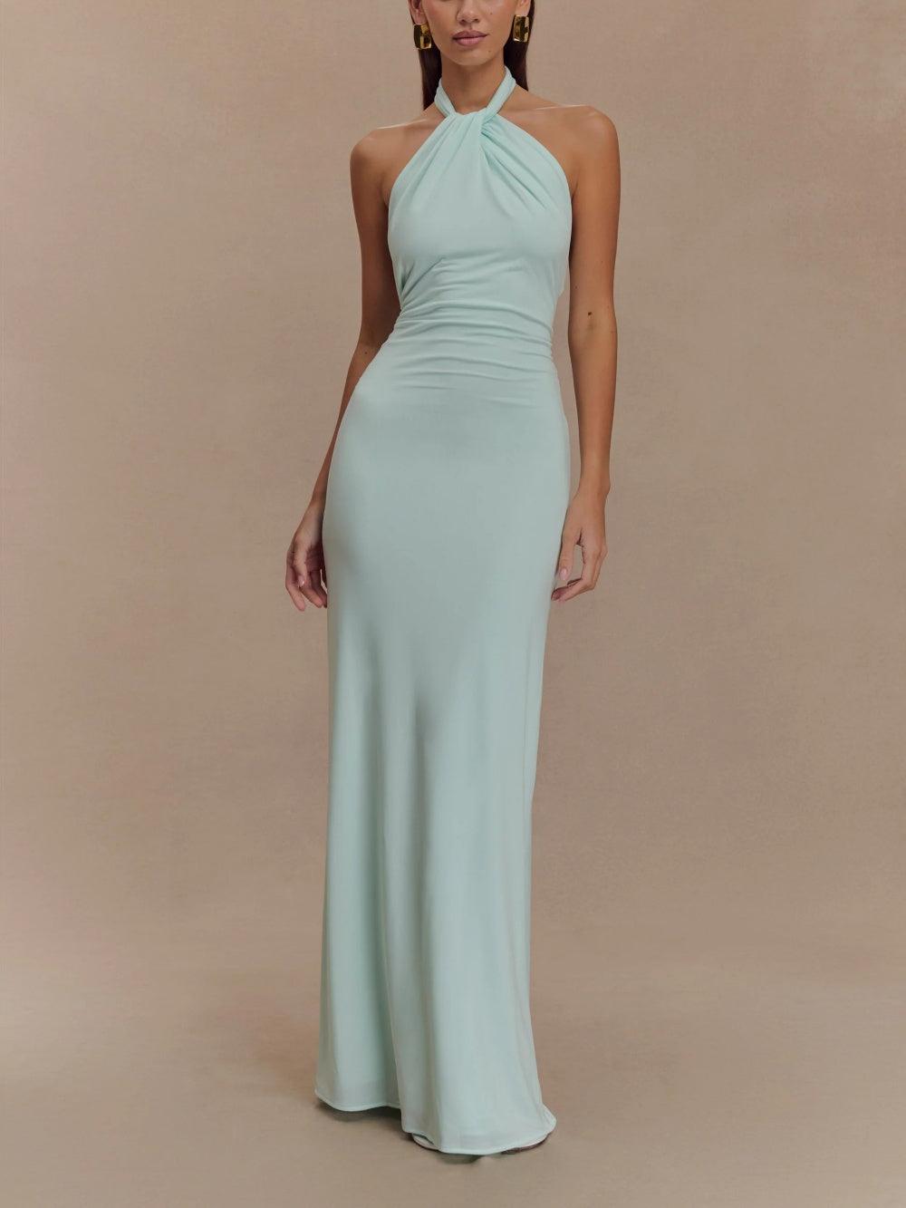 Kvinders Kjole | Slinky Halter Maxi