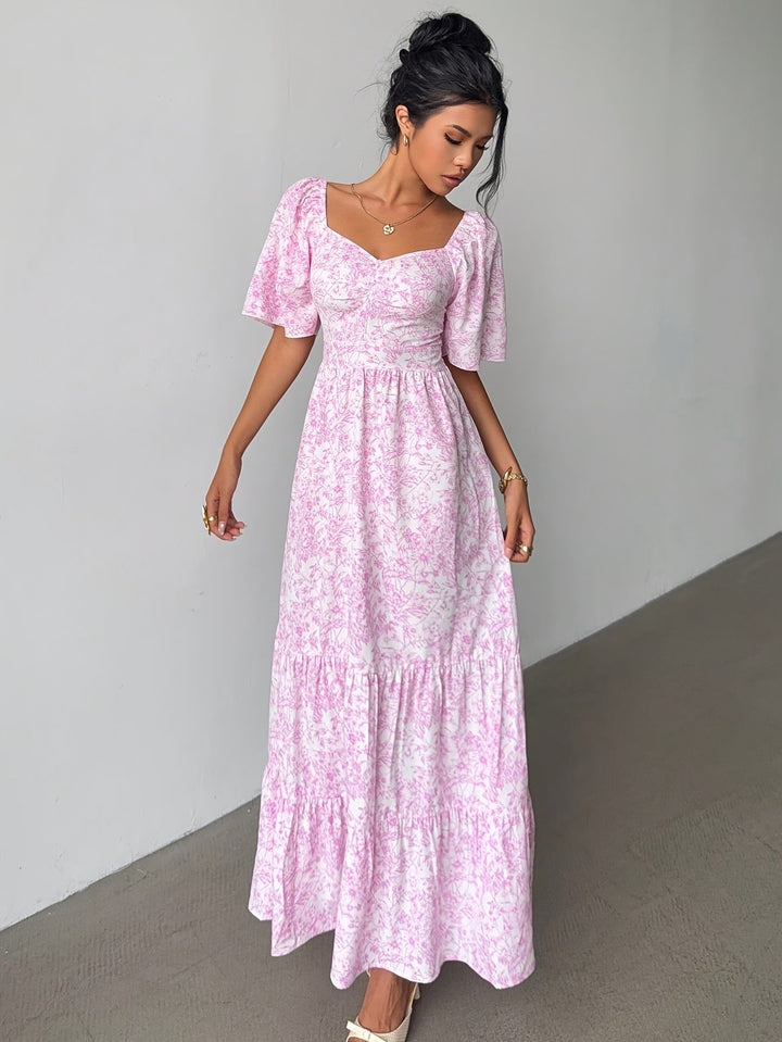 Kvindernes Blomster Maxi Kjole | Sweetheart Lagdelt
