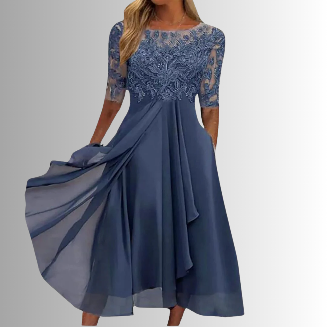 Kvinders Kjole | Blonde Top Detalje Midi