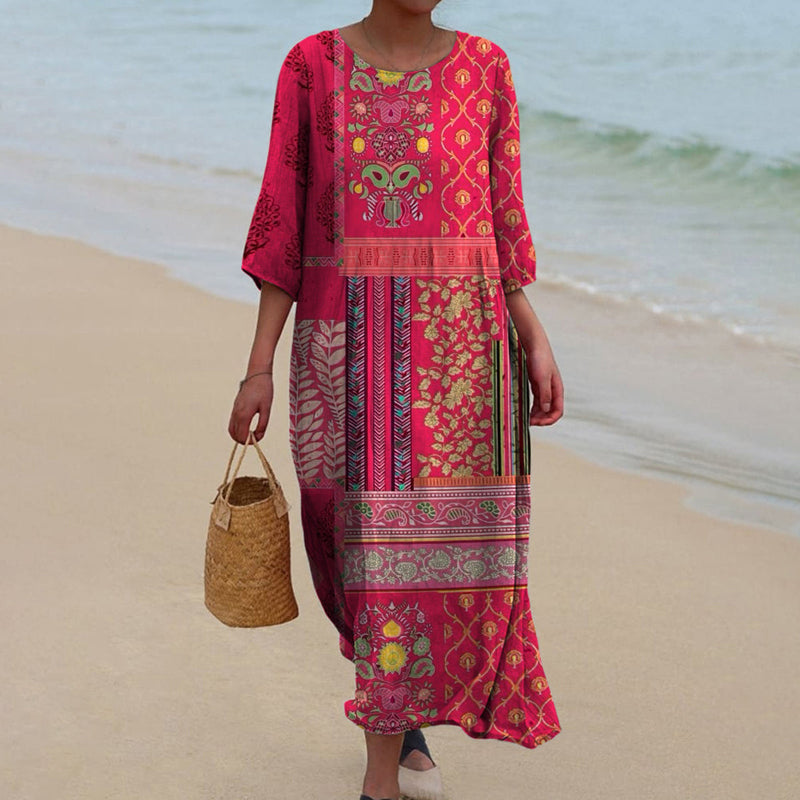 Kvinders Kjole | Løs Fit Boho Maxi