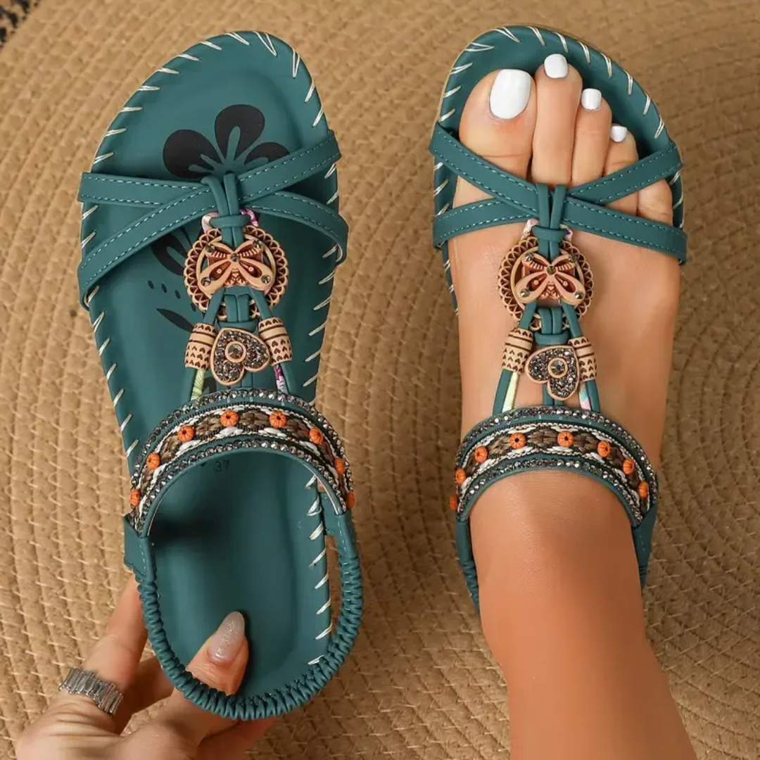 Sandaler til kvinder | Dekorativ rem med åben tå-design