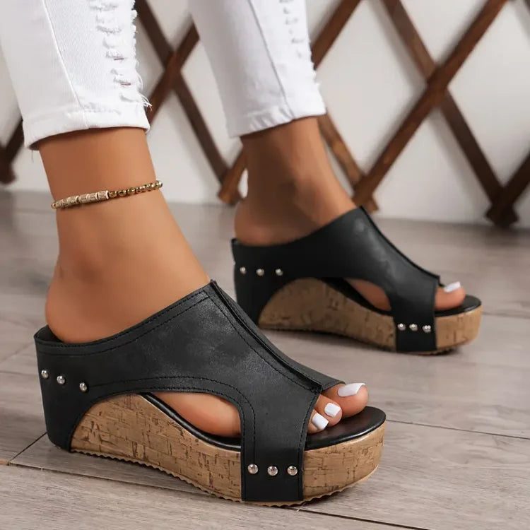 Kvinders Komfortable Sandaler | Ortodoks Vedge Åben