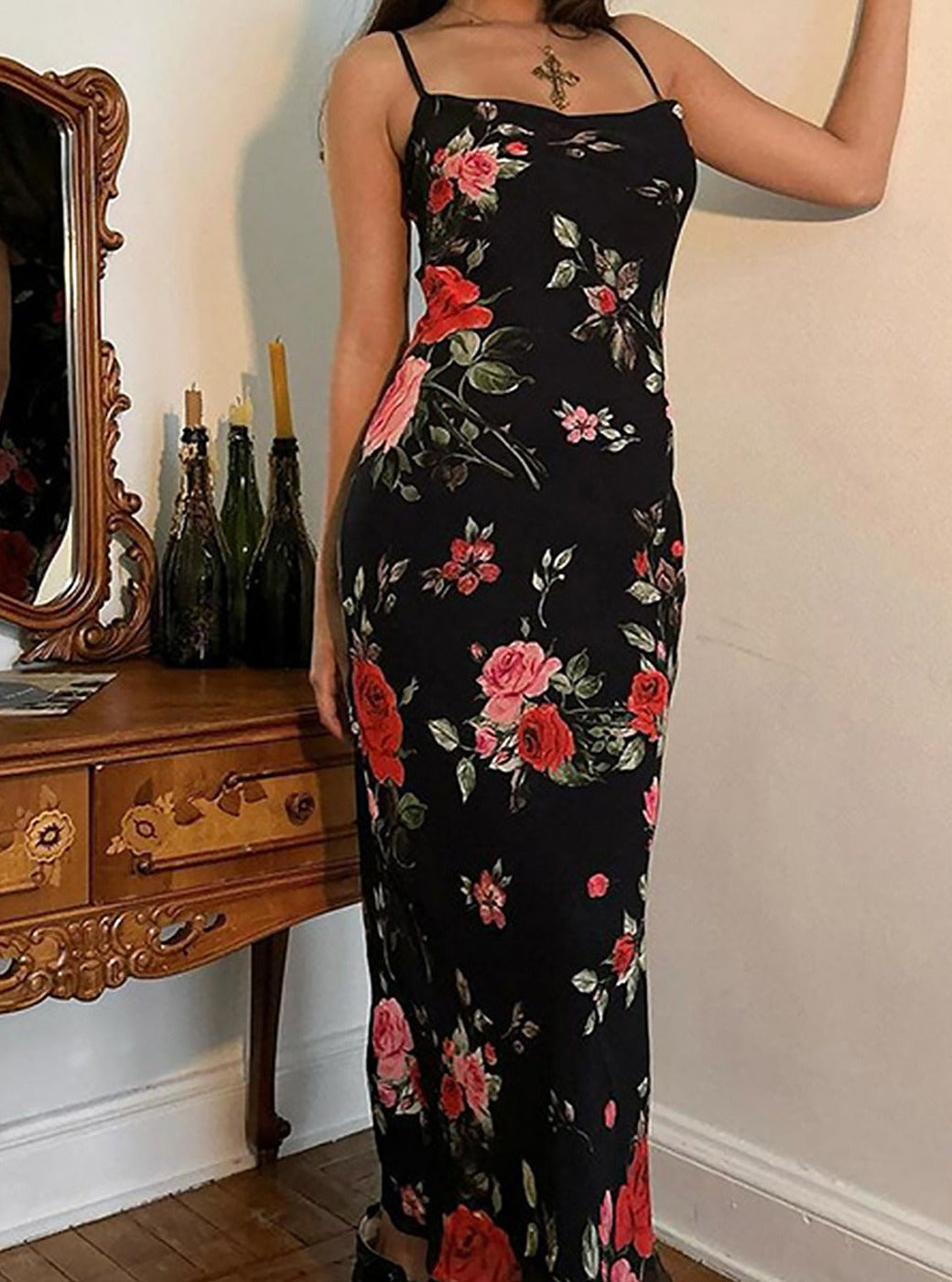 Kvindernes Blomster Maxi Kjole | Casual