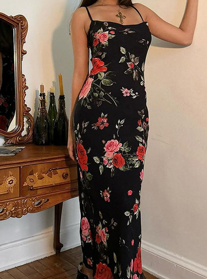 Kvindernes Blomster Maxi Kjole | Casual