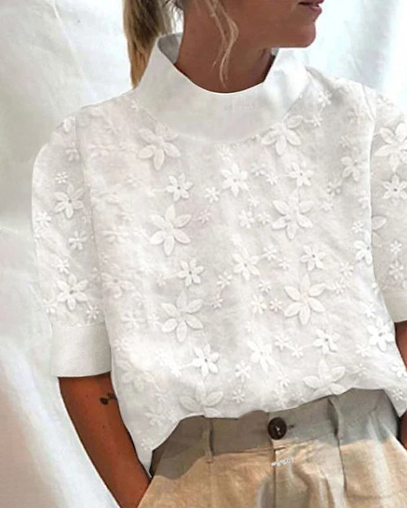 Damebluse | Broderet Ståkrave