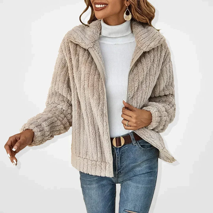 Kvinders Cardigan | Lynlås Front Lang Ærme