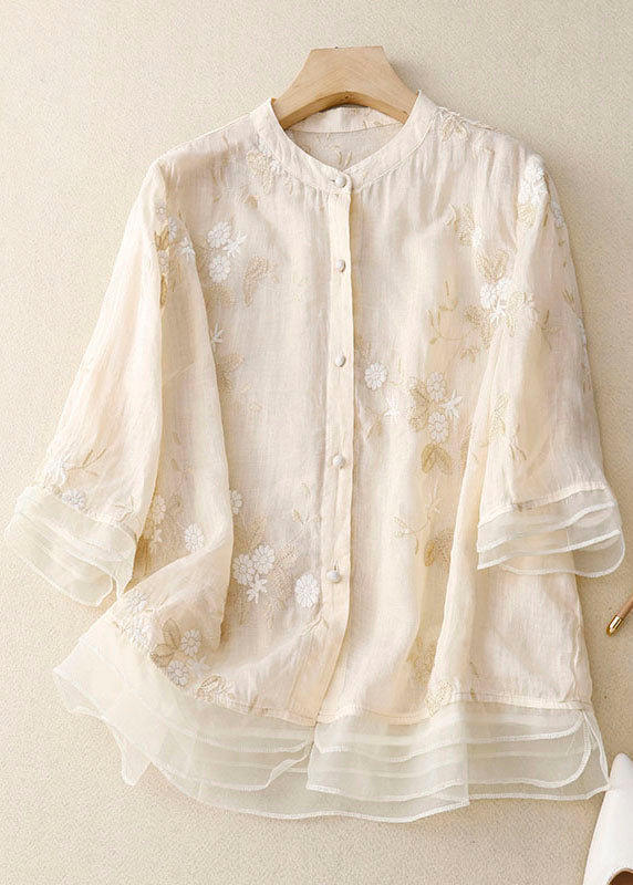 Kvinders Bluse | Broderede Detaljer