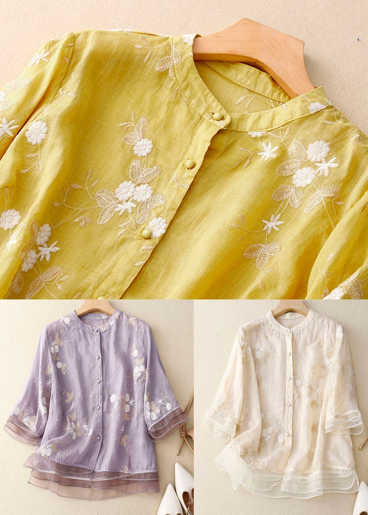 Kvinders Bluse | Broderede Detaljer