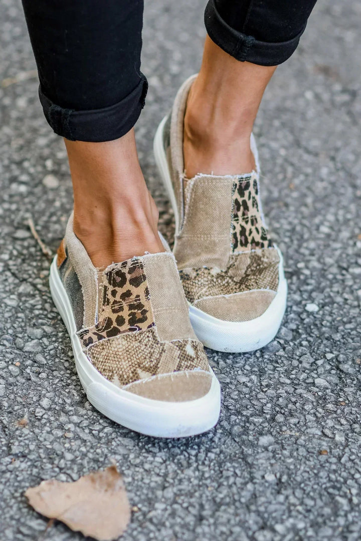 Loafers til kvinder | Slip-On mønstret overdel