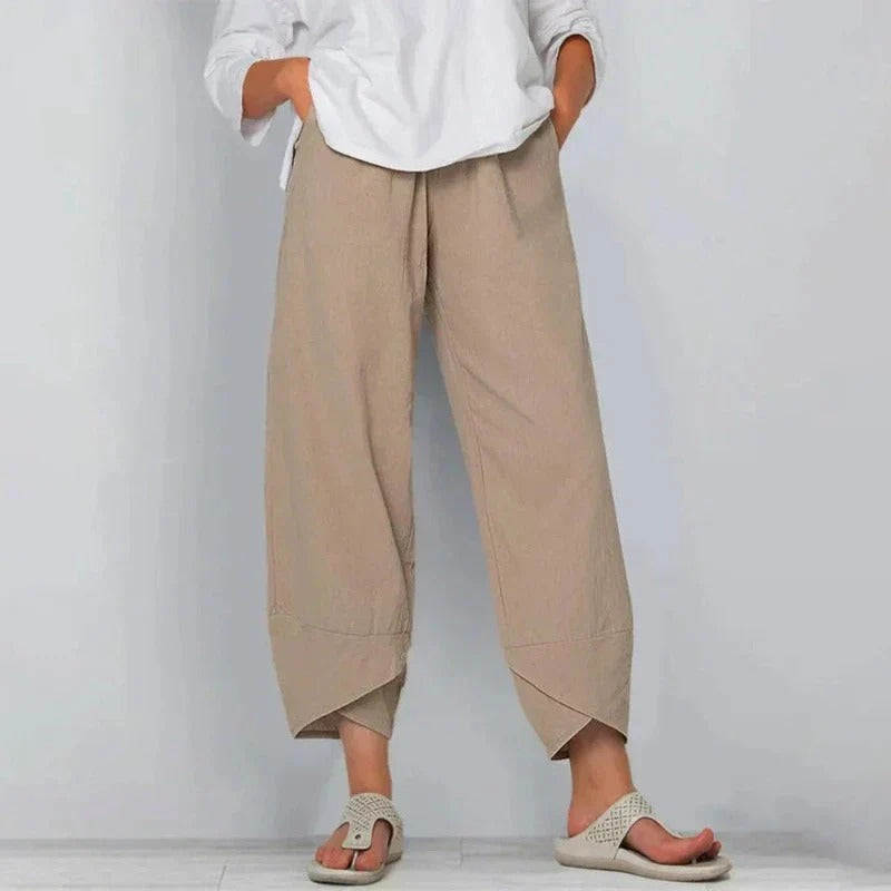 Kvinders Sommerbukser | Bred Ben Cropped Kant