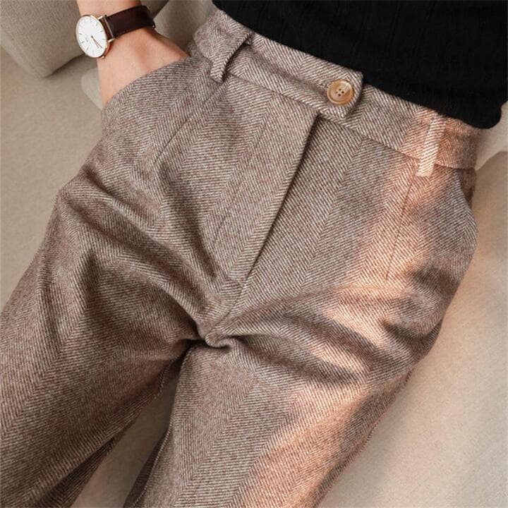 Kvinders Bukser | Knapmanchet Tapered