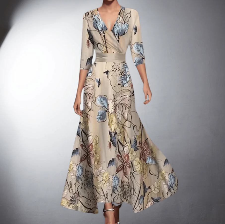 Kvinders Kjole | V-Hals Wrap Maxi