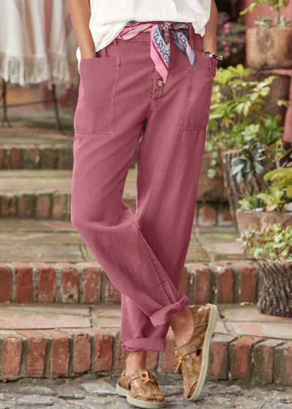 Kvinders Bukser | Knapfront Tapered
