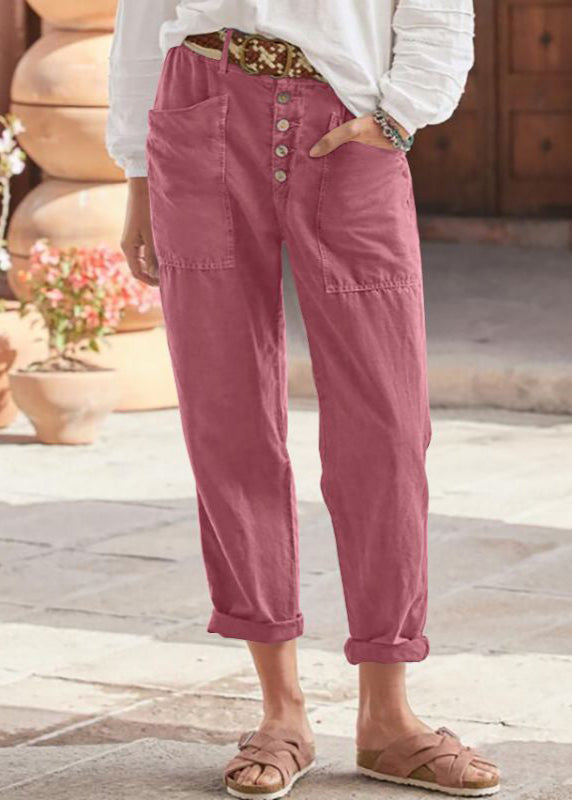 Kvinders Bukser | Knapfront Tapered