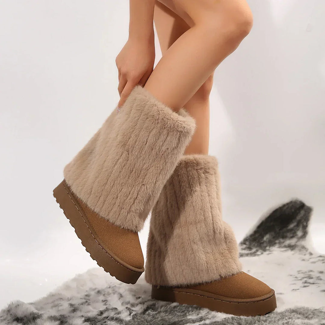 Støvler Til Kvinder | Høj Plush-Look Skaft Design