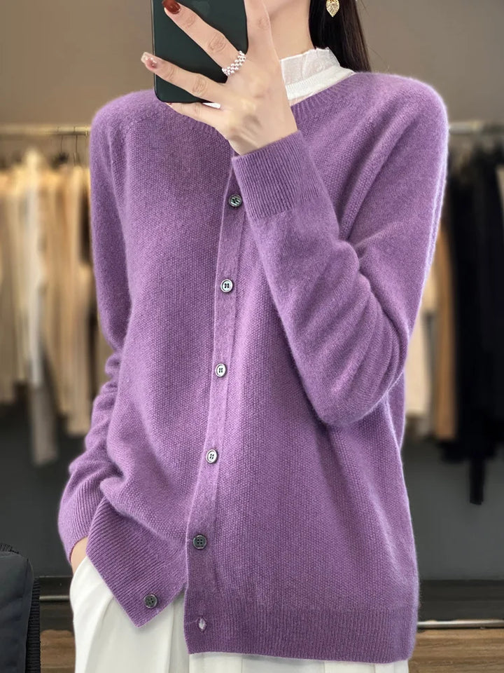 Kvinders Cardigan | Knappet Front Strik