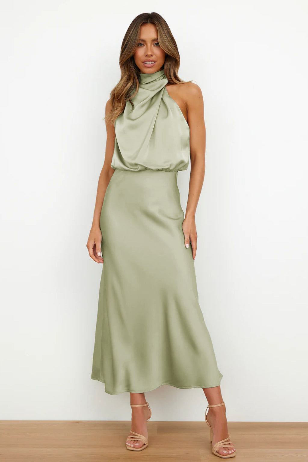 Kvinders Aftenkjole | Halterneck Maxi