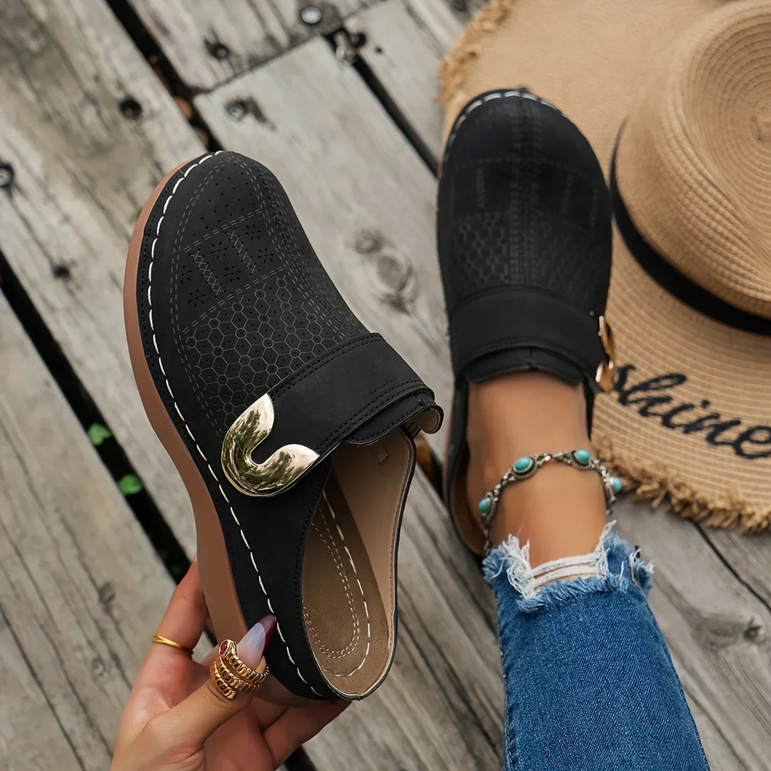 Kvinders Wedge Sandaler | Perforerede Slip-On