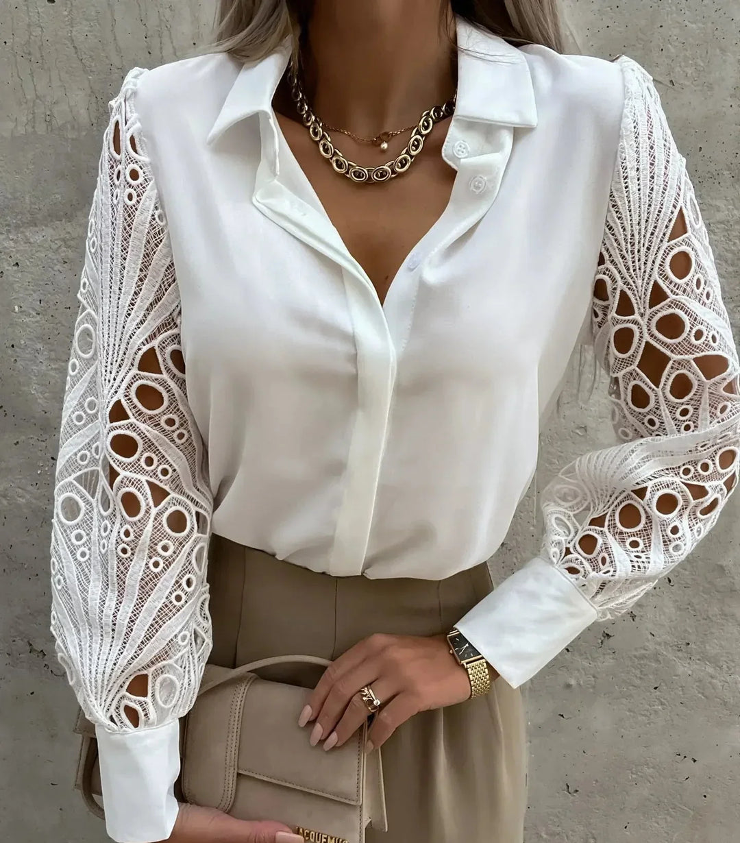 Kvinders Bluse | Krave med Knapper
