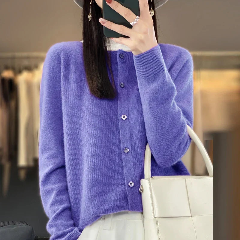 Kvinders Cardigan | Knappet Front Strik