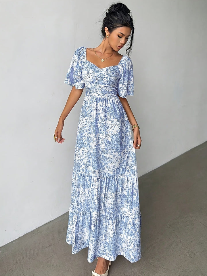 Kvindernes Blomster Maxi Kjole | Sweetheart Lagdelt