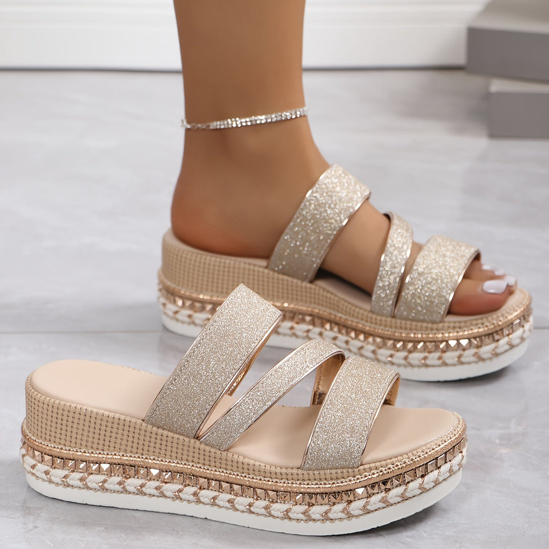 Hæle til kvinder | Multi Strap Platform Sål Design