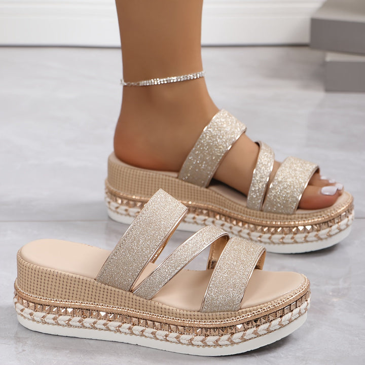 Hæle til kvinder | Multi Strap Platform Sål Design