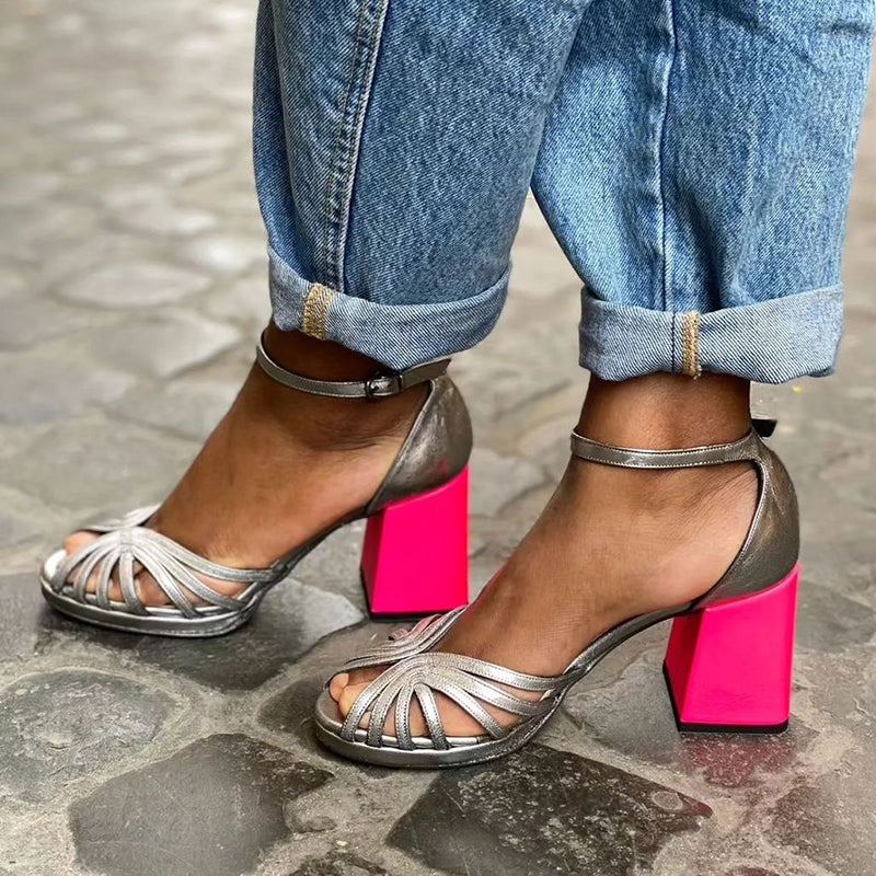 Sandaler til kvinder | Block Heel Ankelrem