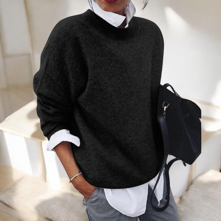 Kvinders Sweater | Enkelt Tone Udseende