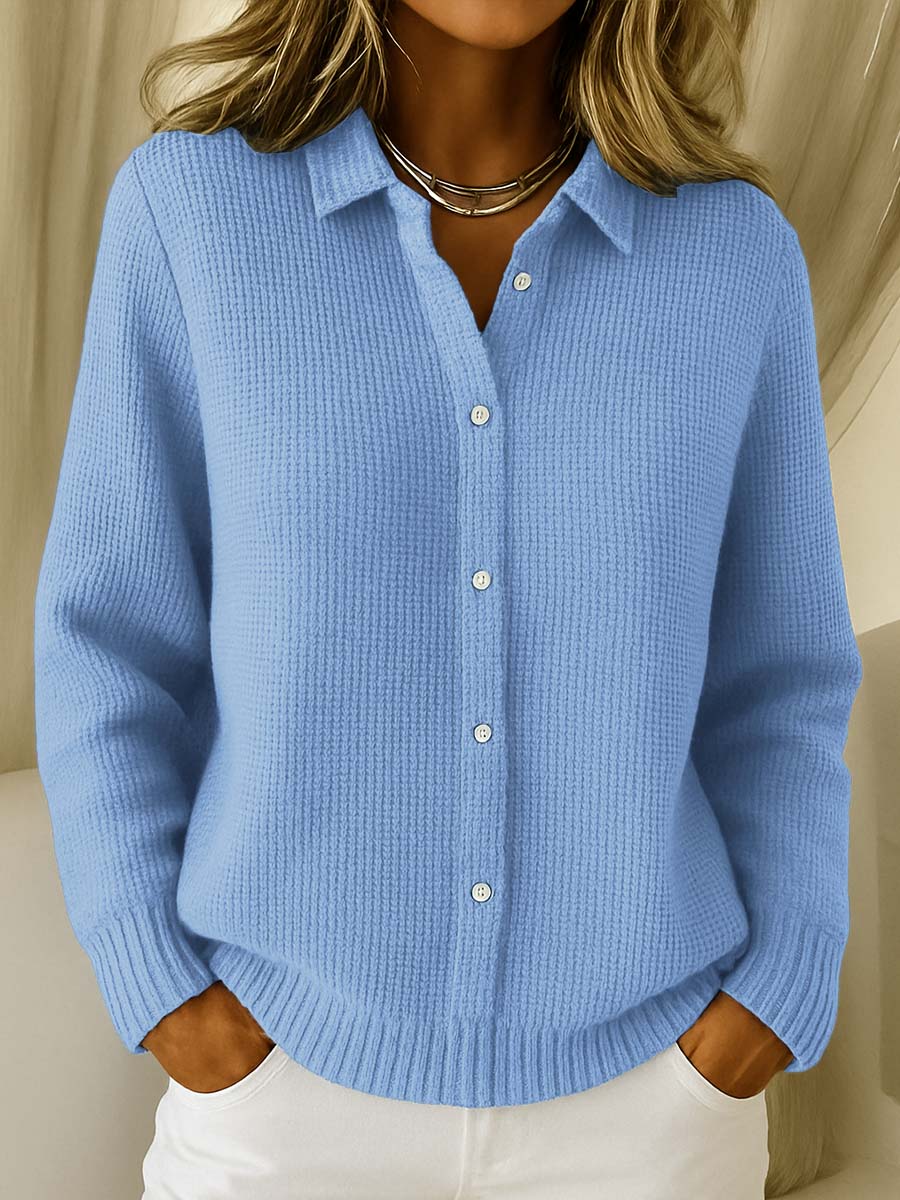 Kvinders Sweater | Fuldt Knap-Front Lukning