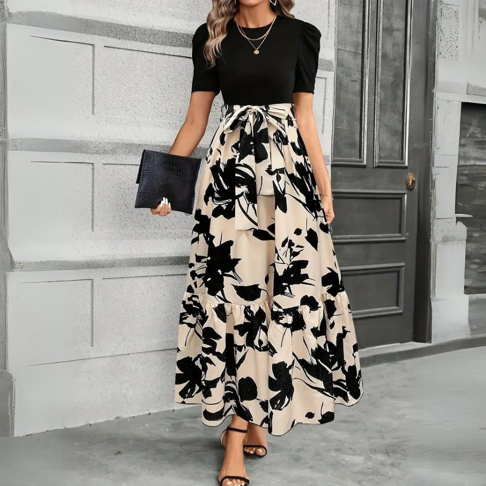 Kvinders Maxi Sommerkjole | Botanisk Print