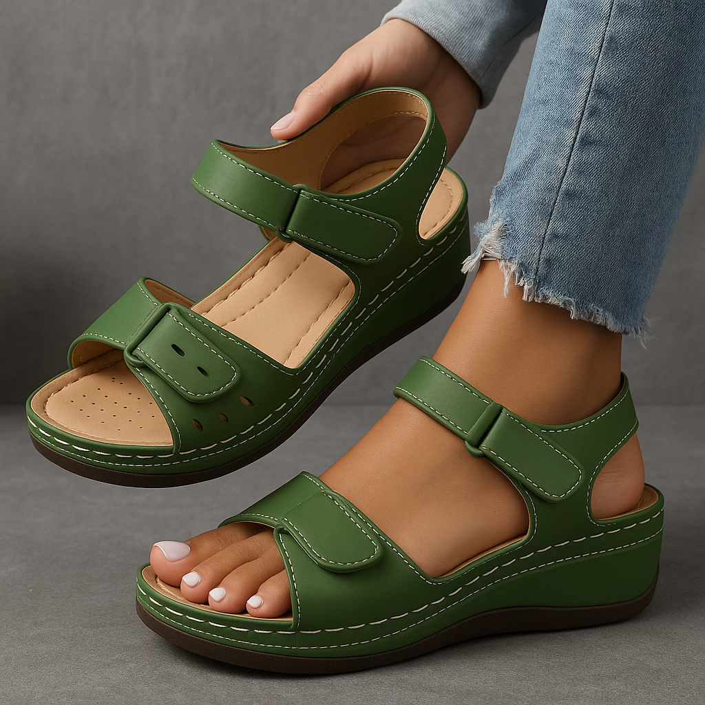 Sandaler til kvinder | Åben tå ankelrem med platformssål