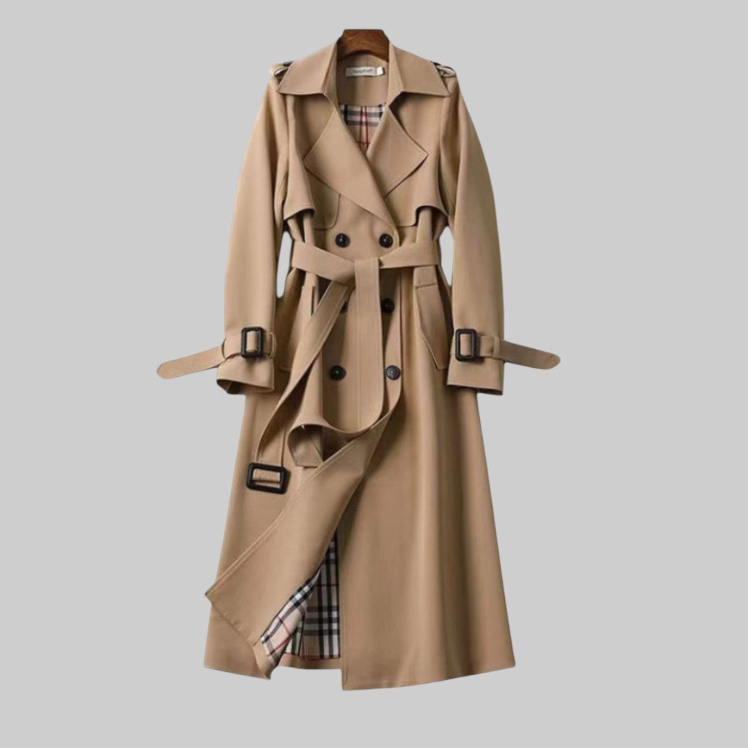 Dame Trench Coat | Bælte Dobbeltbrystet Design