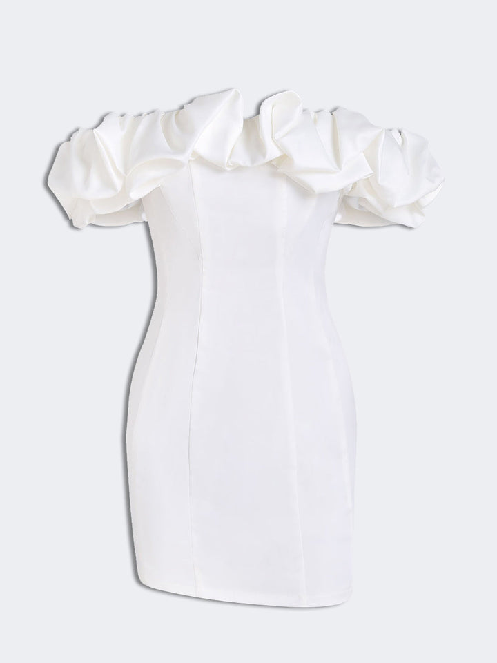 Kvinders Mini Sundress | Strapless Ruffles