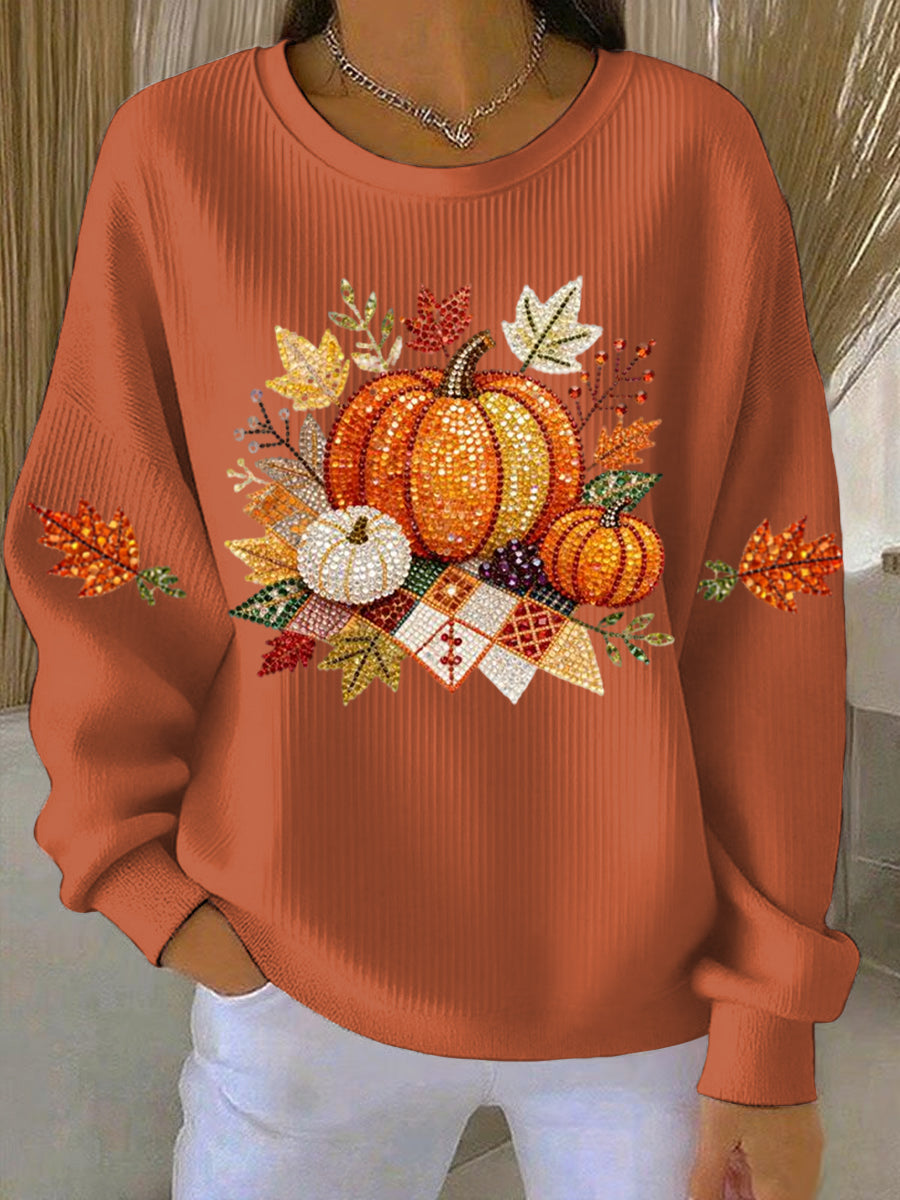 Kvinders Sweatshirt | Græskar Grafisk Design